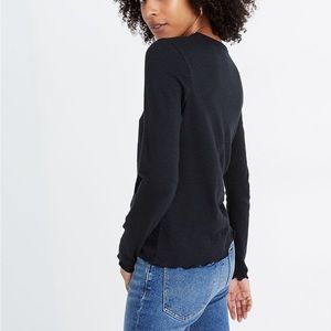 Madewell Long Sleeve Baby Tee Black